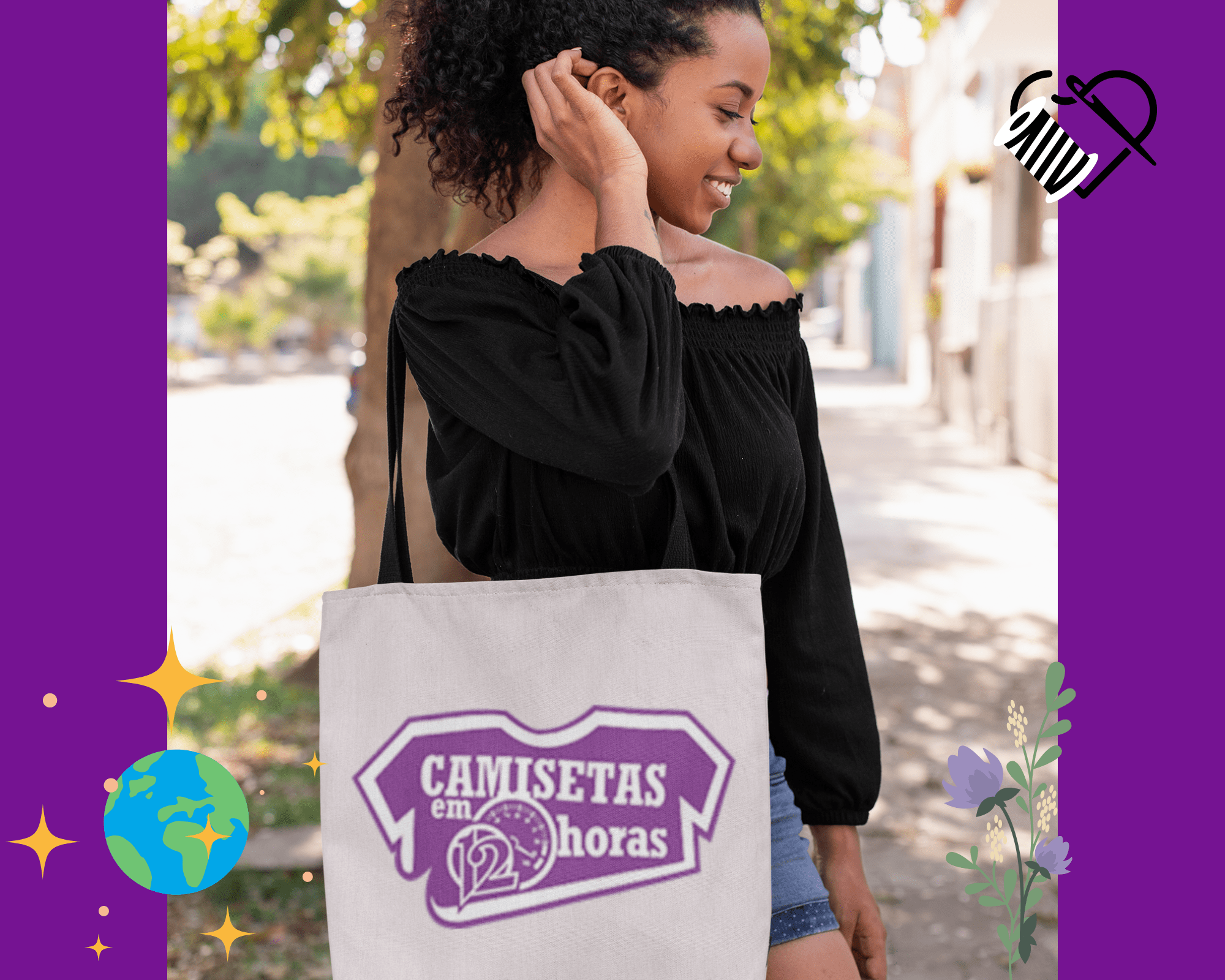 Ecobags personalizadas o que sao e 7 motivos para usa-la Mulher usando uma ecobag personalizada