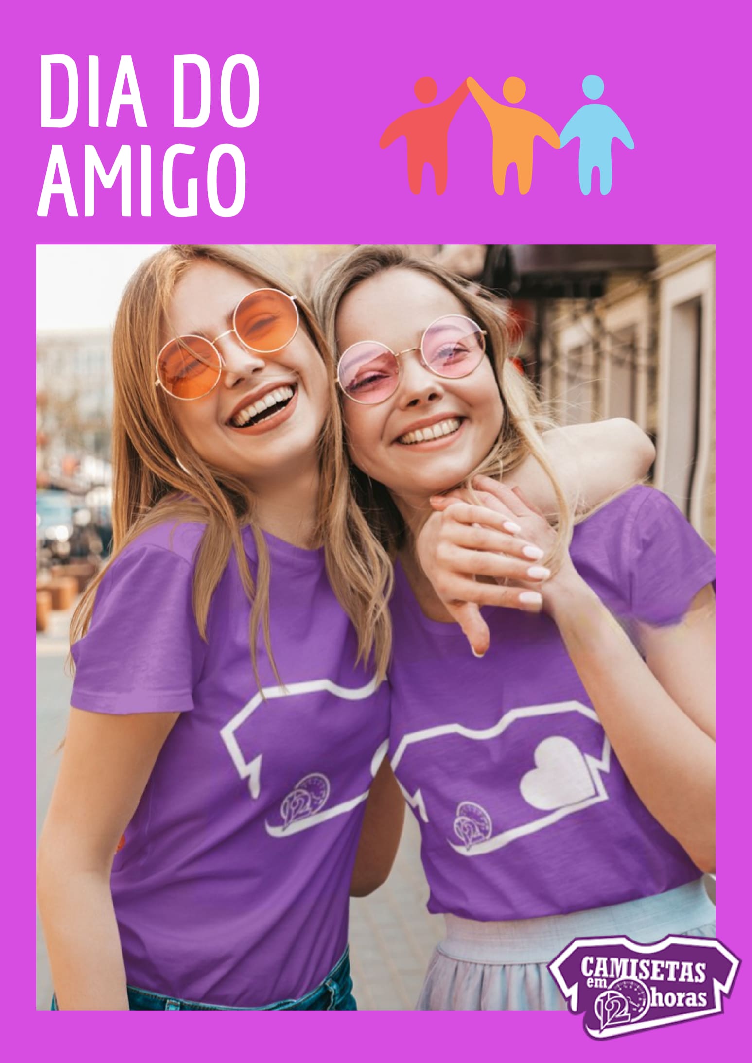 O papel da camiseta personalizada para o Dia do Amigo